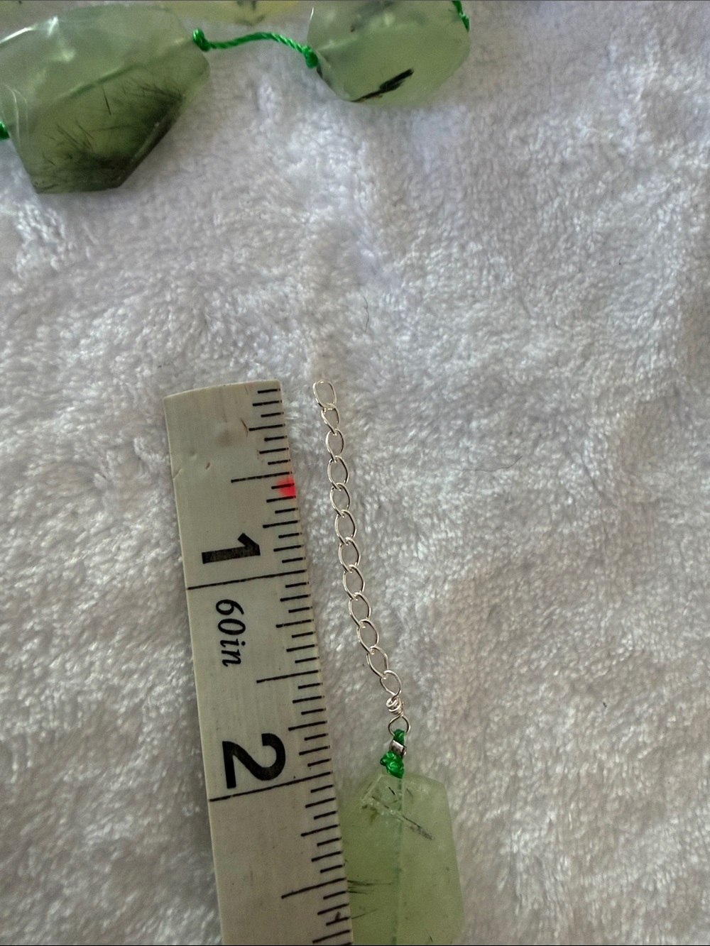 Natural Prehnite Necklace #31 - Picture 6 of 7